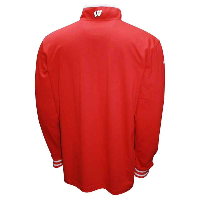 Men's Franchise Club Red Wisconsin Badgers 3-in-1 Double-Down T-Shirt & Quarter-Zip Pullover Set