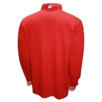 Men's Franchise Club Red Wisconsin Badgers 3-in-1 Double-Down T-Shirt & Quarter-Zip Pullover Set