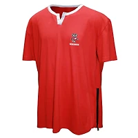 Men's Franchise Club Red Wisconsin Badgers 3-in-1 Double-Down T-Shirt & Quarter-Zip Pullover Set