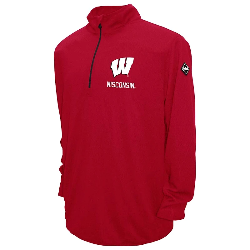 Men's Franchise Club Red Wisconsin Badgers Thermatec Half-Zip Pullover Jacket