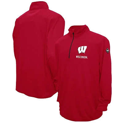Men's Franchise Club Red Wisconsin Badgers Thermatec Half-Zip Pullover Jacket