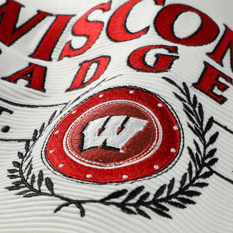 Men's Gameday Couture Cream Wisconsin Badgers Down, Set, Go Hoodie and Shorts Lounge Set