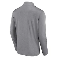Haut à glissière quart de tour Heather Gray Wisconsin Badgers pour hommes