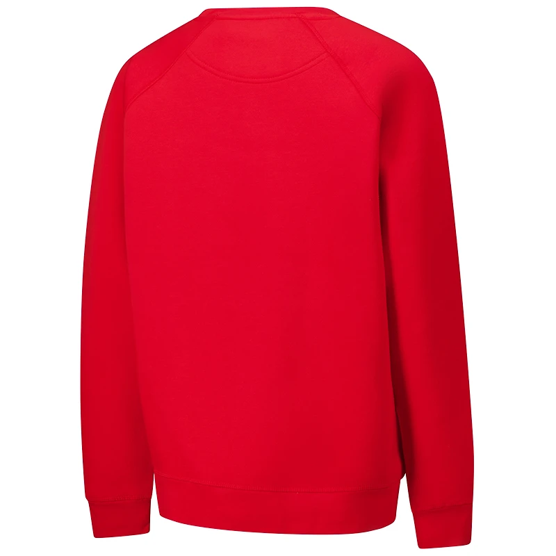 Men's League Collegiate Wear Red Wisconsin Badgers Bendy Arch Essential 2.0 Pullover Sweatshirt