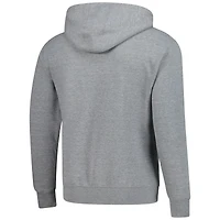 Men's Mitchell & Ness  Heather Gray Wisconsin Badgers Classic Arch Pullover Hoodie