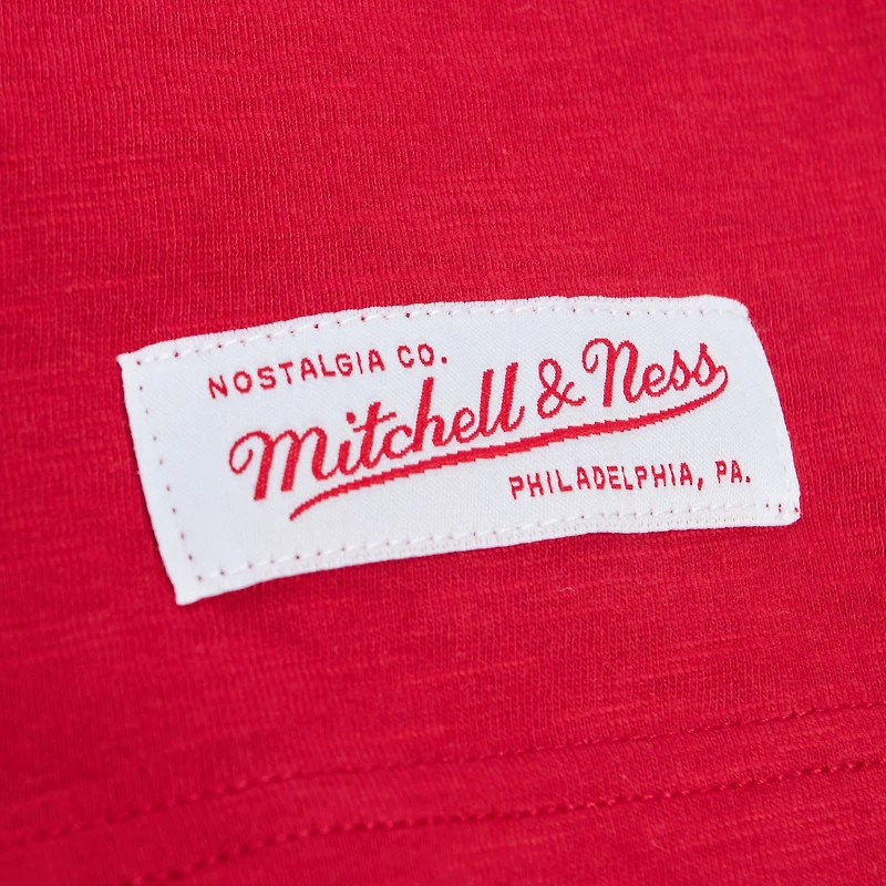 Men's Mitchell & Ness Red Wisconsin Badgers Legendary Slub Raglan Long Sleeve T-Shirt