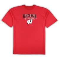 Men's Profile Red/Black Wisconsin Badgers Big & Tall 2-Pack T-Shirt Flannel Pants Set