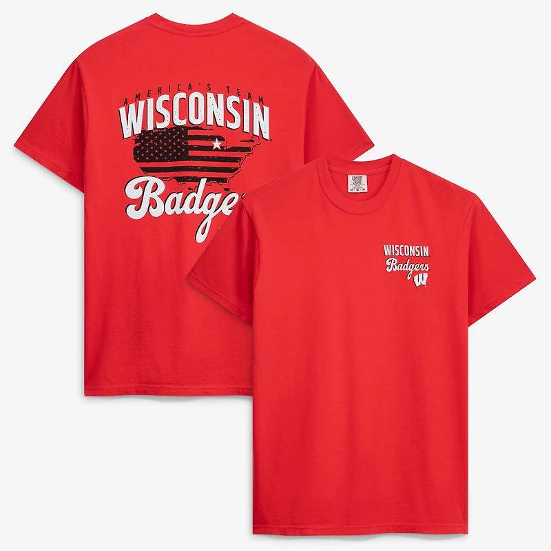 Men's Red Wisconsin Badgers America's Team T-Shirt