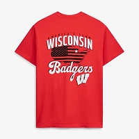 T-shirt rouge pour homme des Wisconsin Badgers, l'équipe américaine