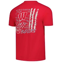 T-shirt camouflage rouge OHT des Wisconsin Badgers pour homme