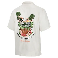 Chemise boutonnée blanche pour homme Tommy Bahama Wisconsin Badgers Coconut Matchup Camp