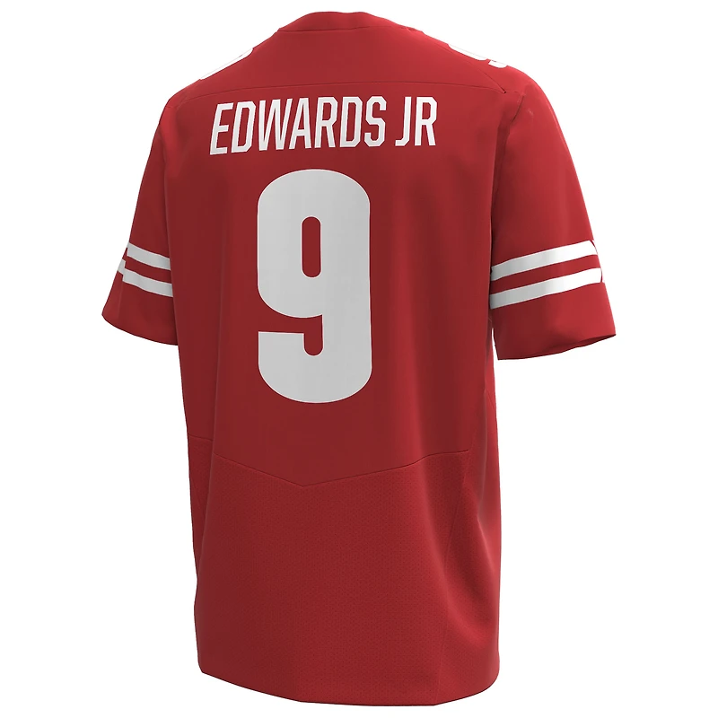 Maillot de football américain Billy Edwards Jr. rouge pour homme, domicile des Wisconsin Badgers, réplique NIL