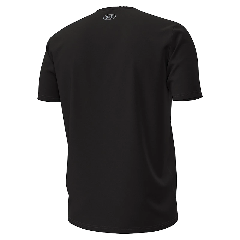 T-shirt de football américain Under Armour noir pour homme, équipe des Wisconsin Badgers 2025
