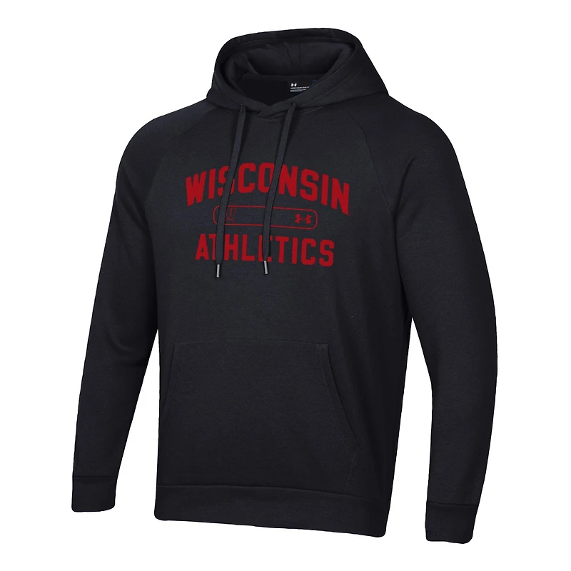 Men's Under Armour Wisconsin Badgers 2025 Sideline Rival Fleece Hoodie