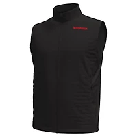 Gilet zippé Under Armour noir Wisconsin Badgers Drive Pro Storm pour homme