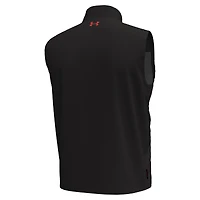 Gilet zippé Under Armour noir Wisconsin Badgers Drive Pro Storm pour homme