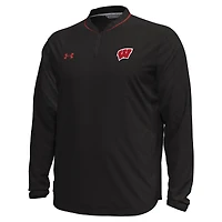 Veste à manches longues et quart de zip Under Armour Wisconsin Badgers Motivate pour homme