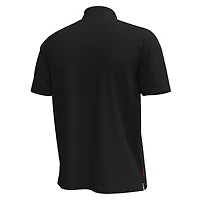 Polo Performance à rayures sur la poitrine pour homme Under Armour Black Wisconsin Badgers Playoff