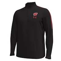 Men's Under Armour Black Wisconsin Badgers Playoff Performance Quarter-Zip Jacket
