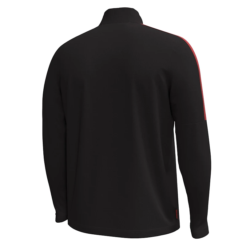 Men's Under Armour Black Wisconsin Badgers Playoff Performance Quarter-Zip Jacket
