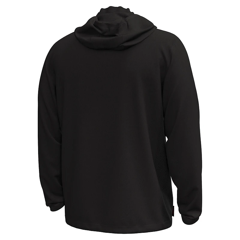 Veste à capuche zippée extensible Rival noire pour homme des Wisconsin Badgers d'Under Armour