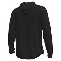 Men's Under Armour  Black Wisconsin Badgers Sideline Knockout Long-Sleeve Hooded T-Shirt