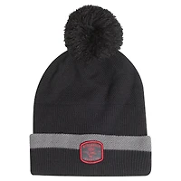 Men's Under Armour Charcoal Wisconsin Badgers Freedom Collection Cuffed Knit Hat with Pom