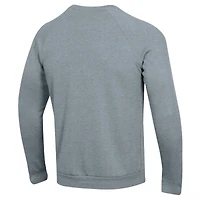 Sweat-shirt en molleton Raglan Basketball Rival gris Under Armour pour homme, Wisconsin Badgers