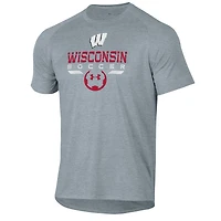Men's Under Armour Gray Wisconsin Badgers Soccer Icon Tech T-Shirt