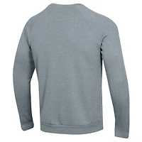 Men's Under Armour Gray Wisconsin Badgers Volleyball All Day Arch Fleece Pullover Sweatshirt