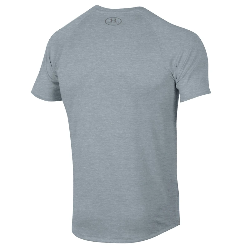 Men's Under Armour Gray Wisconsin Badgers Volleyball Icon Raglan Performance T-Shirt
