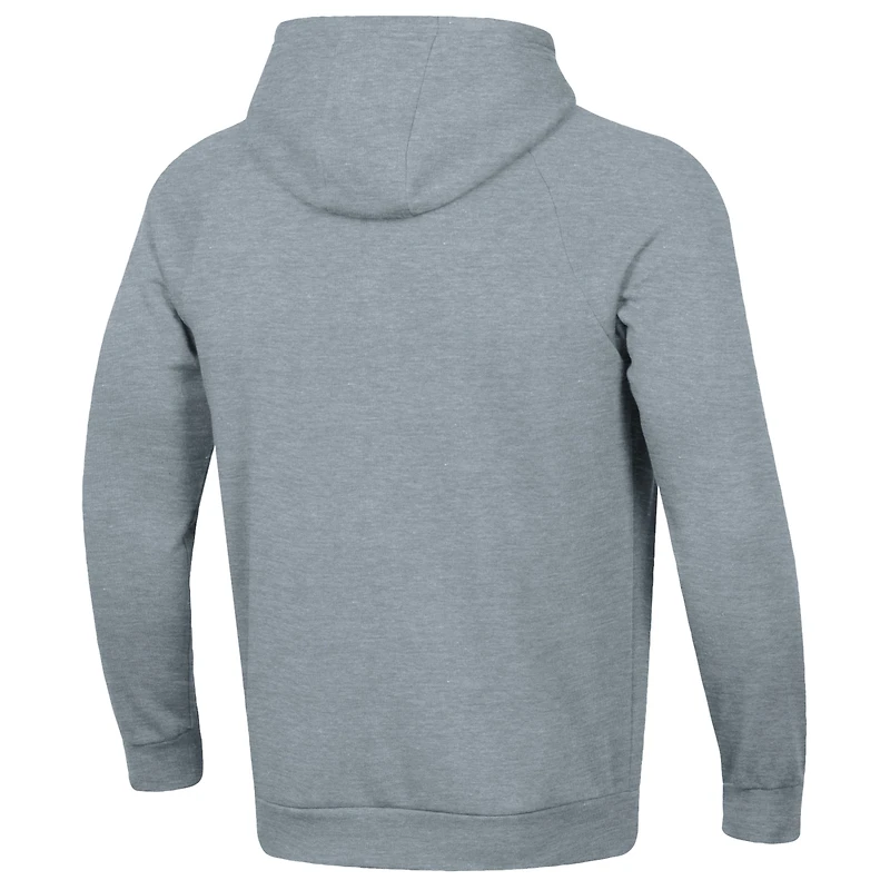 Men's Under Armour Gray Wisconsin Badgers Wrestling Arch Over Pullover Hoodie