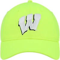 Under Armour Wisconsin Badgers Signal Caller Performance Casquette réglable pour homme Vert fluo
