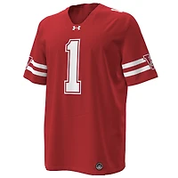 Men's Under Armour #1 Red Wisconsin Badgers 1980 Throwback Home Replica Game Jersey