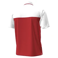 Polo Under Armour rouge/blanc Wisconsin Badgers à imprimé vert pour homme