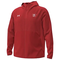 Veste polaire Under Armour rouge Wisconsin Badgers 1980 Throwback Unstoppable pour homme avec fermeture éclair intégrale