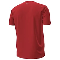 T-shirt de performance football américain Under Armour rouge Wisconsin Badgers 2025 pour homme