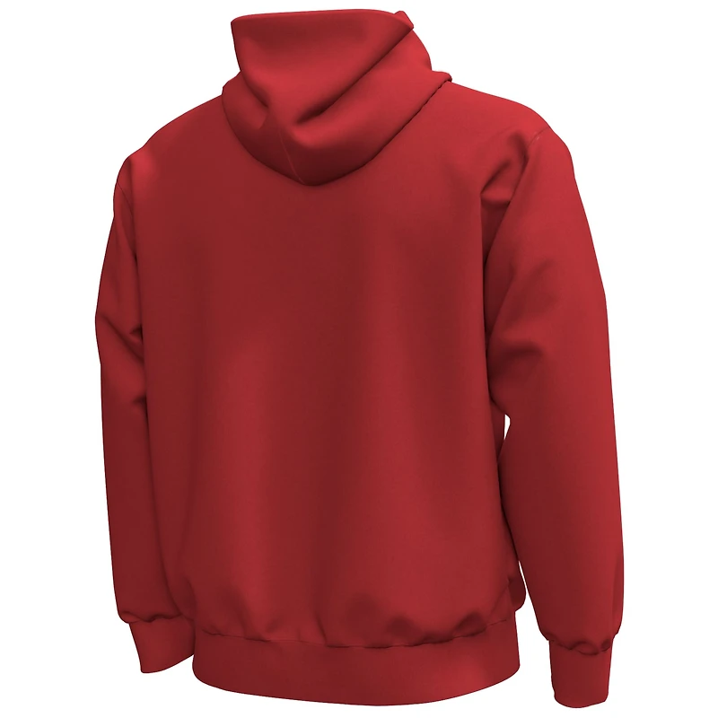 Men's Under Armour Red Wisconsin Badgers Cheesehead Bucky Icon Fleece Hoodie