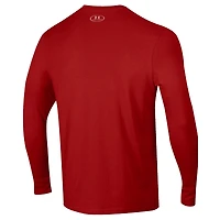 Men's Under Armour Red Wisconsin Badgers Cheesehead Bucky Long Sleeve T-Shirt