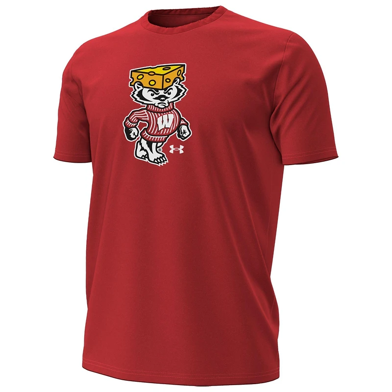 Men's Under Armour Red Wisconsin Badgers Cheesehead Bucky T-Shirt