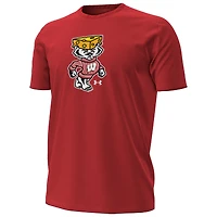 Men's Under Armour Red Wisconsin Badgers Cheesehead Bucky T-Shirt