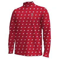 Men's Under Armour  Red Wisconsin Badgers Gameday Armourfuse Half-Zip Top