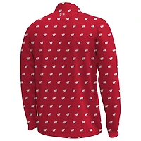 Men's Under Armour  Red Wisconsin Badgers Gameday Armourfuse Half-Zip Top