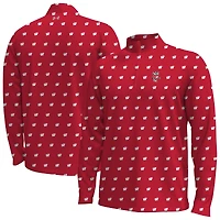 Haut demi-zippé Under Armour Wisconsin Badgers Gameday Armourfuse rouge pour homme