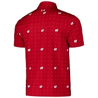 Polo de performance Gameday des Badgers du Wisconsin pour hommes Under Armour rouge