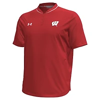 Haut à fermeture éclair quart de tour Motivate des Wisconsin Badgers d'Under Armour pour homme