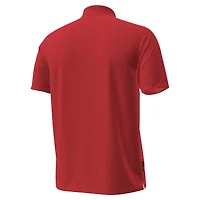 Polo Performance Drive à rayures poitrine pour homme Under Armour, rouge Wisconsin Badgers