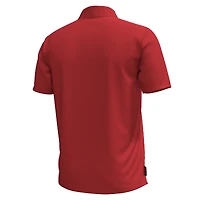 Polo de performance à rayures sur la poitrine des Wisconsin Badgers d'Under Armour pour hommes, rouge