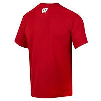 Maillot de baseball à boutons complets pour hommes Under Armour, réplique des Badgers du Wisconsin, rouge