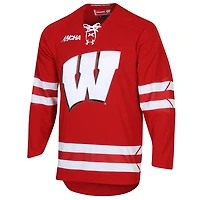 Maillot de hockey réplique Under Armour rouge des Wisconsin Badgers pour homme